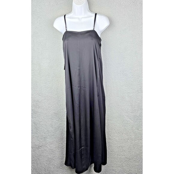 Express Slip Maxi Dress Womens M Black Wrap Adjustable Spaghetti Straps NWT - Picture 12 of 16